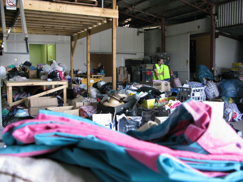 relief warehouse for the Victorian Bushfires