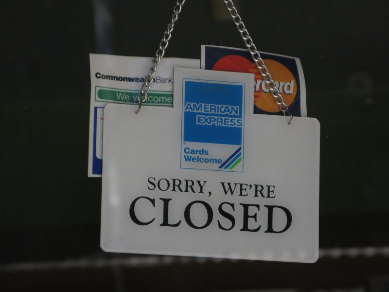 Closed sign