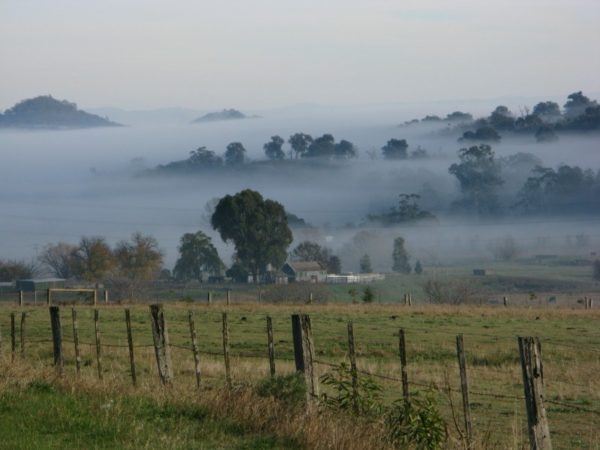 layers of fog in winter in southern Australia
