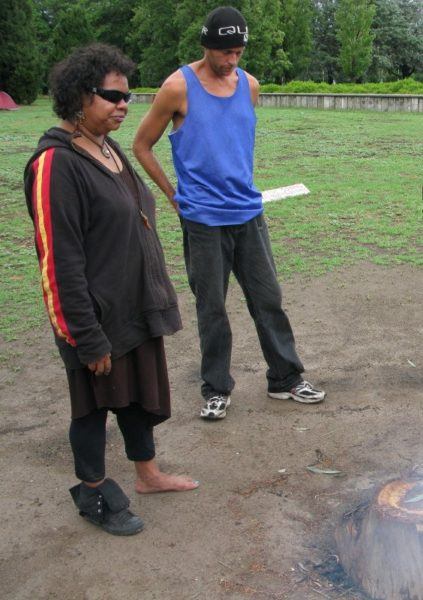 Sheralee, an Australian Aboriginal woman, teaching us about the tent embassy and the world's longest protest