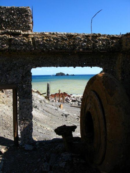 remnants from the sulphur mine on White Island NZ