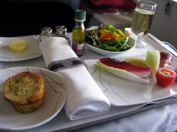 business class dining