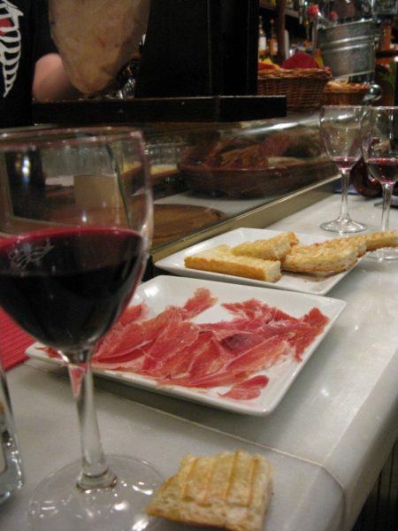 wine and tapas in Spain