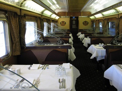 dining car of the Indian Pacific Train