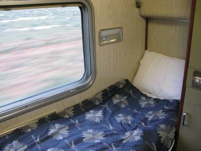 the bed on the Indian Pacific Train