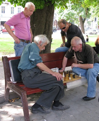 one of many games of chess in the park