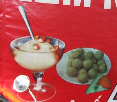 fish balls and ice cream