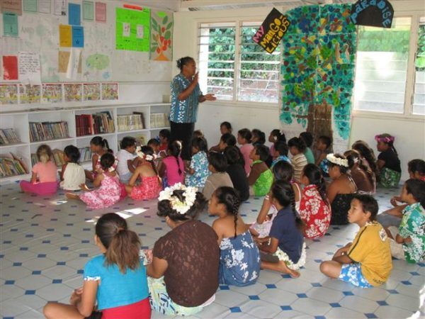 kids at school in the Cook Islands
