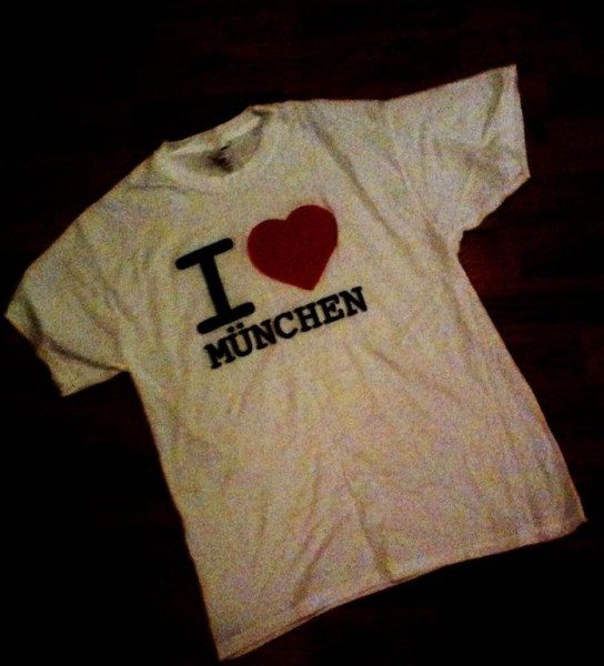 I love Munich T-shirt, a fav possession for RexyEdventures