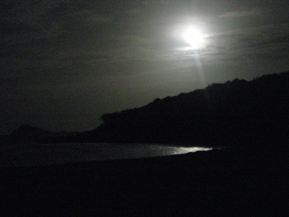 Moonrise while turtle volunteering in Grenada