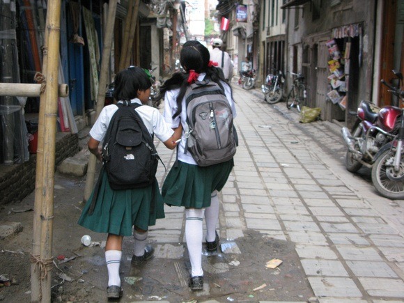 school kids in Nepal