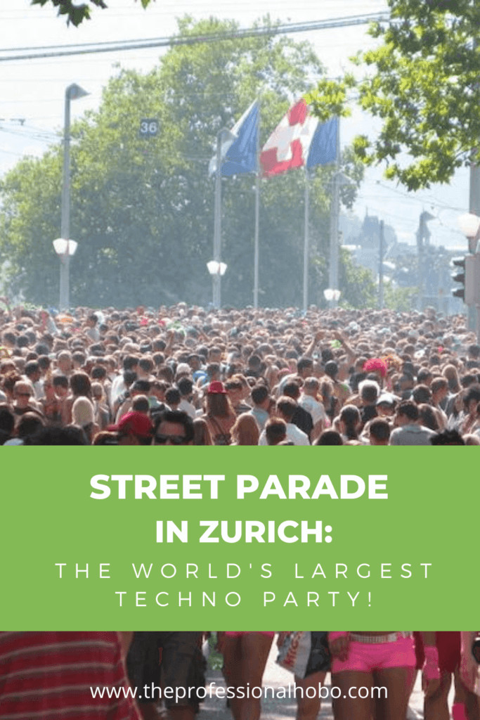 Street Parade in Switzerland's Zurich is the largest techno party in the world. Check it out! #Switzerland #Zurich #StreetParade #technoparty #TheProfessionalHobo #summerfestival