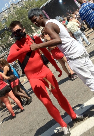 funny costume at Street Parade in Switzerland