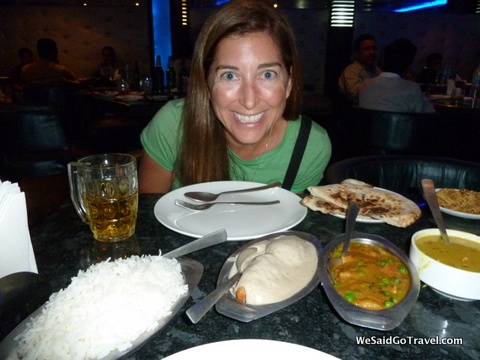 Lisa's first dinner in INDIA