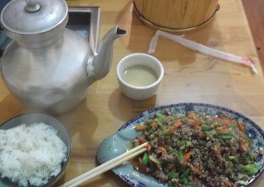 Yak Butter Tea and Spicy Yak Meal