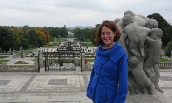 At the sculpture park in Oslo, Norway