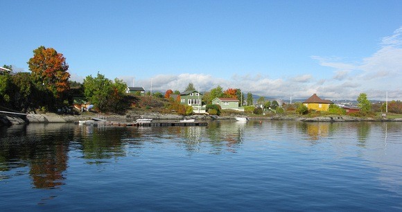 panorama of Oslo coast