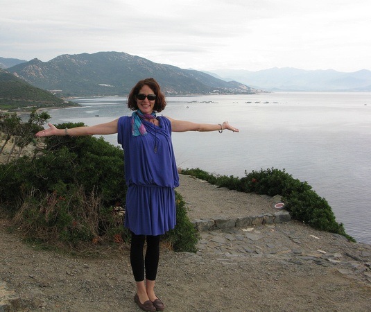 Enjoying the warmth in Corsica on my Global Traveler adventure