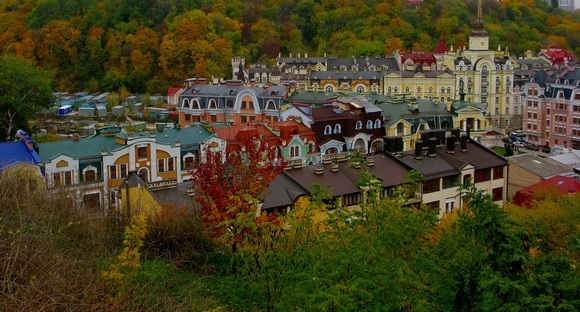 Colourful Kiev in autumn