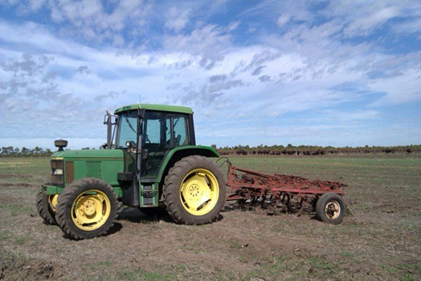 Tractor and Plough