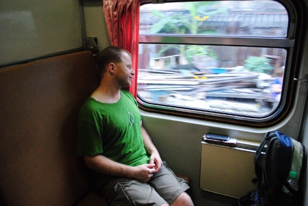 Train journey while working in Thailand