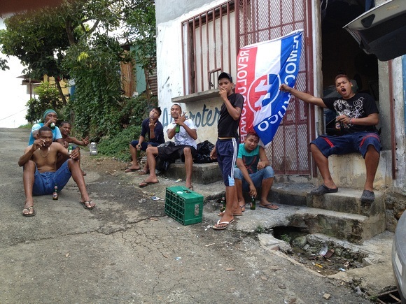 fishermen from Veracruz Panama hanging out and drinking