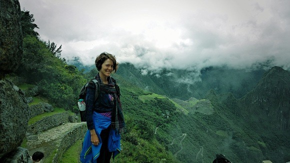 The Professional Hobo at the Sun Gate at Machu Picchu, Peru