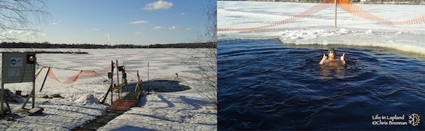 Ice Swimming in the Kemijoki River