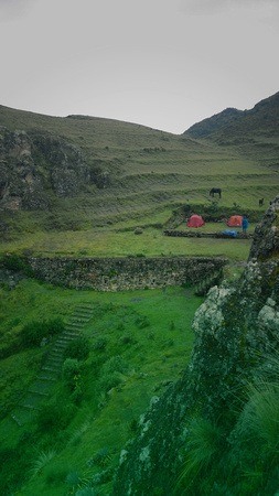 camping on Incan ruins