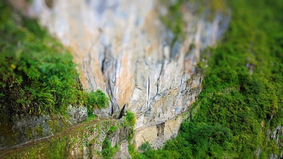 The Inca Bridge, an ancient footbridge across a sheer cliff