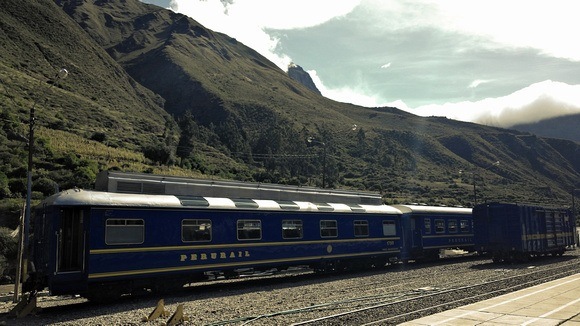 The Peru Rail train to Aguas Calientes from Ollantaytambo Peru