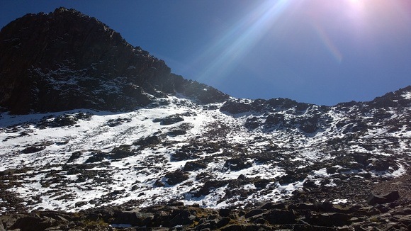 snow on the ground near the pass at over 4700 metres above sea level