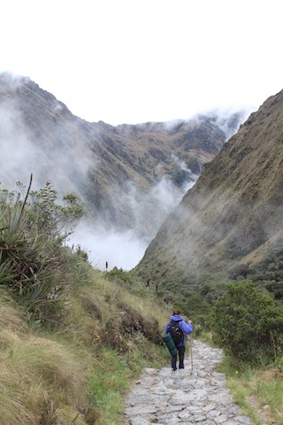 misty mountains along the Inca Trail of Peru