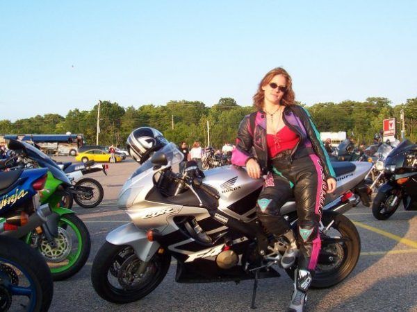 Nora in her motorcycle days