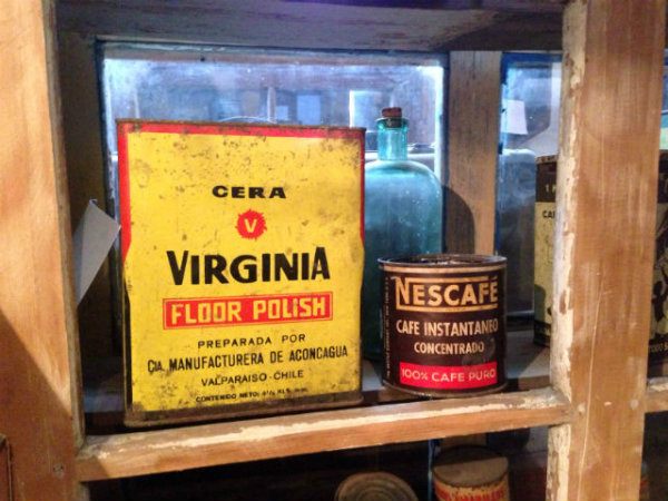 Nescafe instant coffee next to Virginia floor polish