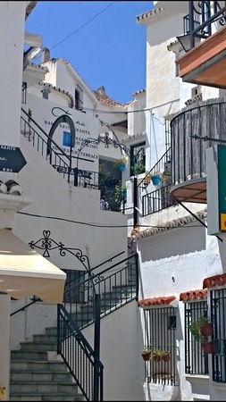 Mijas Spain with white buildings