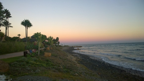 Sunset over the Costa del Sol, Spain