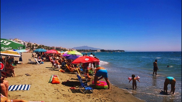 The beach at Estepona, Spain