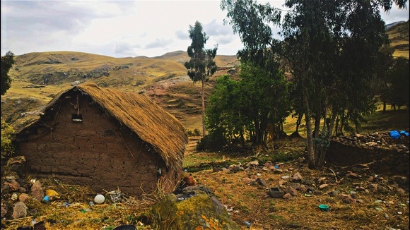 rustic off-grid Quechua home and community in Peru