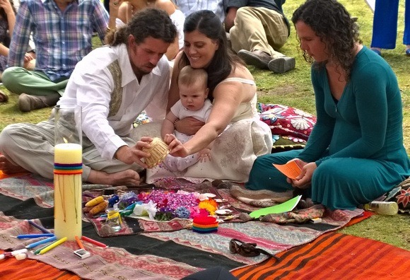 Creating a despacho in a Peruvian wedding