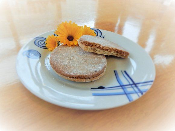 Alfajores, a common street food in Peru and South America
