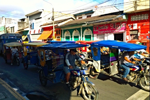 Mototaxis of Iquitos, which is the most prevalent form of transportation