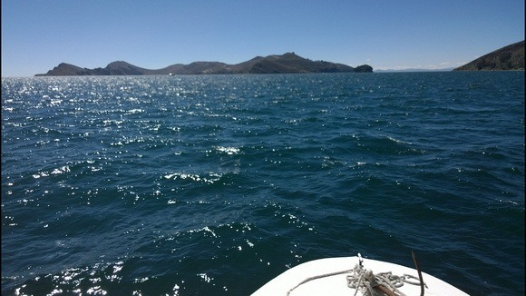 Arriving to Isla Del Sol by boat