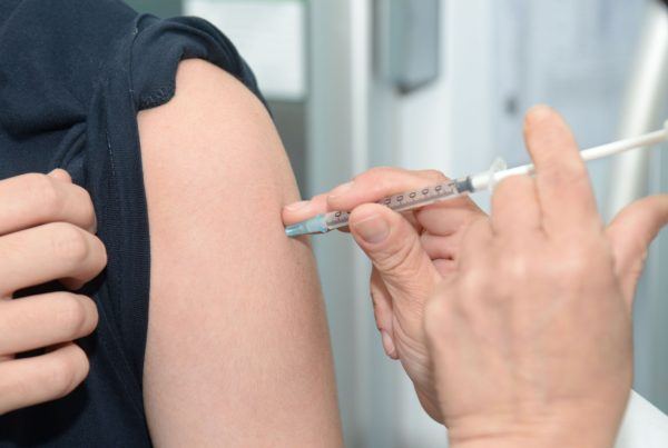 Getting a travel immunization shot