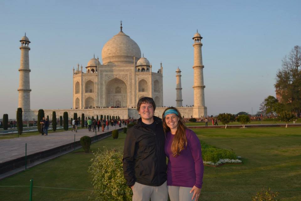 LeAnna and Andy Brown in front of Taj Mahal India