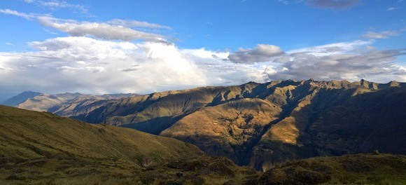 sunset from camp over the Andes
