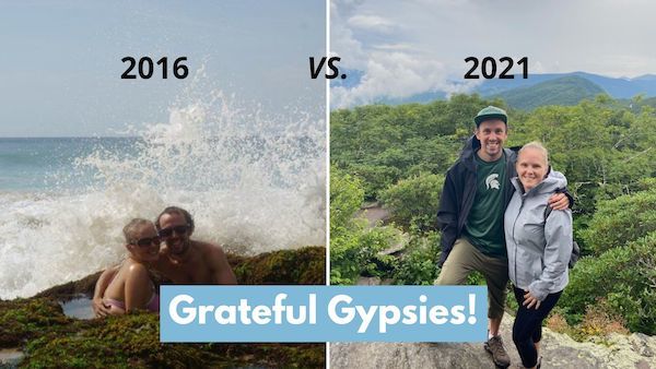 Grateful Gypsies Sasha and Rachel, 2016 vs 2021