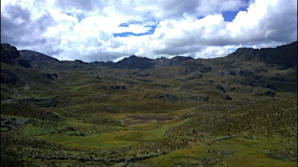 high Andean plateaus and valleys near Cuenca