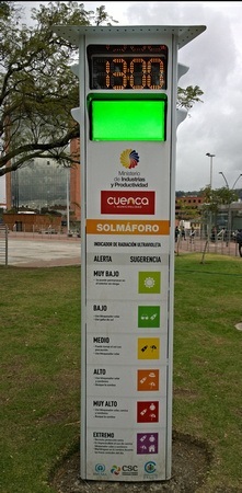 A sun meter in Cuenca's park