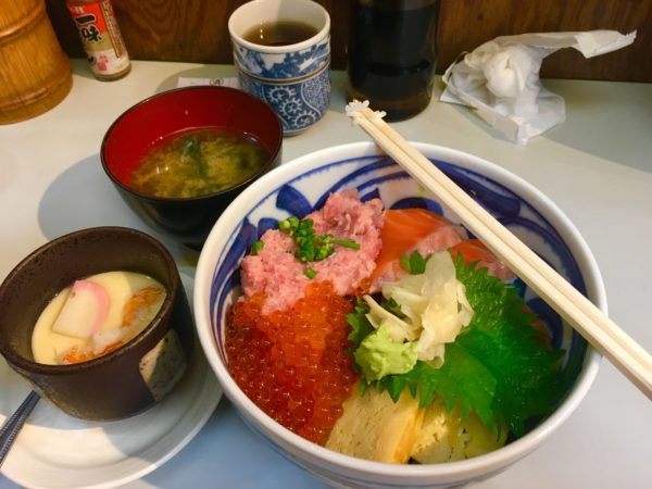 lunch at outer Tsukiji Fish Market